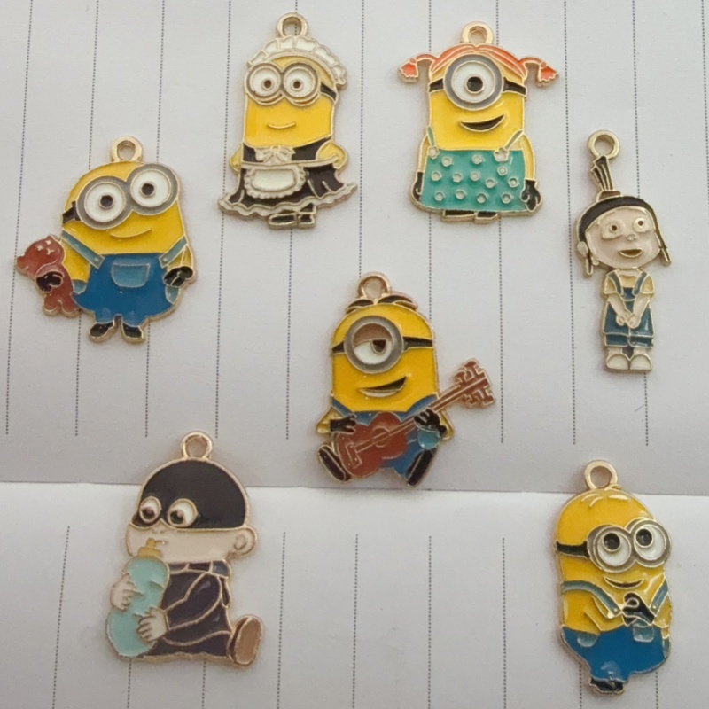 Jewelry Making Birthday Party - 10pcs alloy drip oil cartoon pendant,
