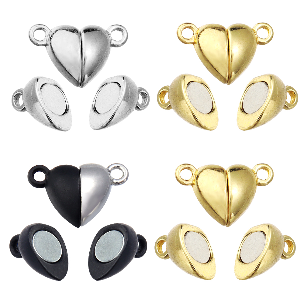 Jewelry Making Materials - 5pcs/Lot Alloy Love Heart Shaped Magnetic