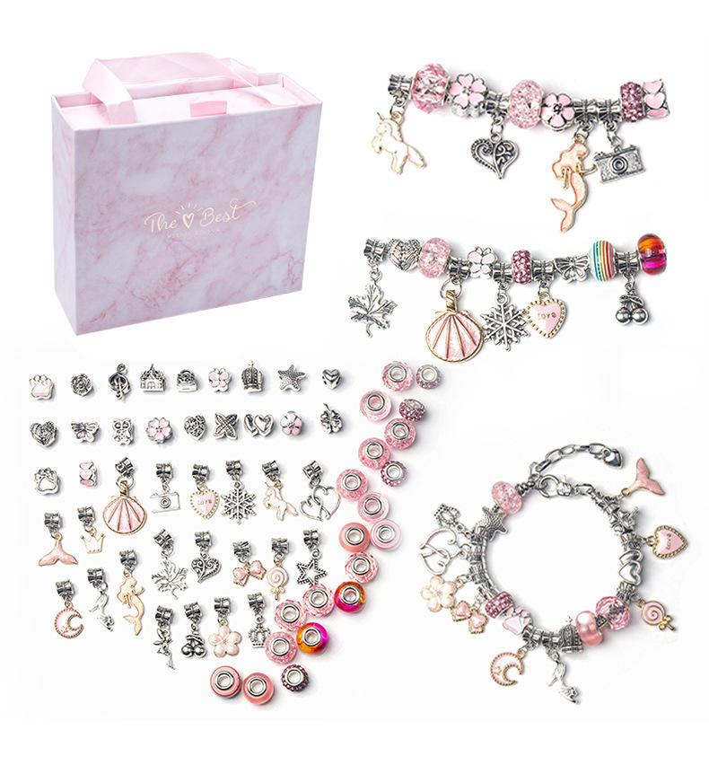 Jewelry Making Kit For Kids - Easy braided Letter Beads Jewelry Making