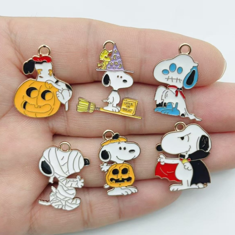 10Pcs Cute Halloween Cartoon P - Jewelry Making Party 评论和价格