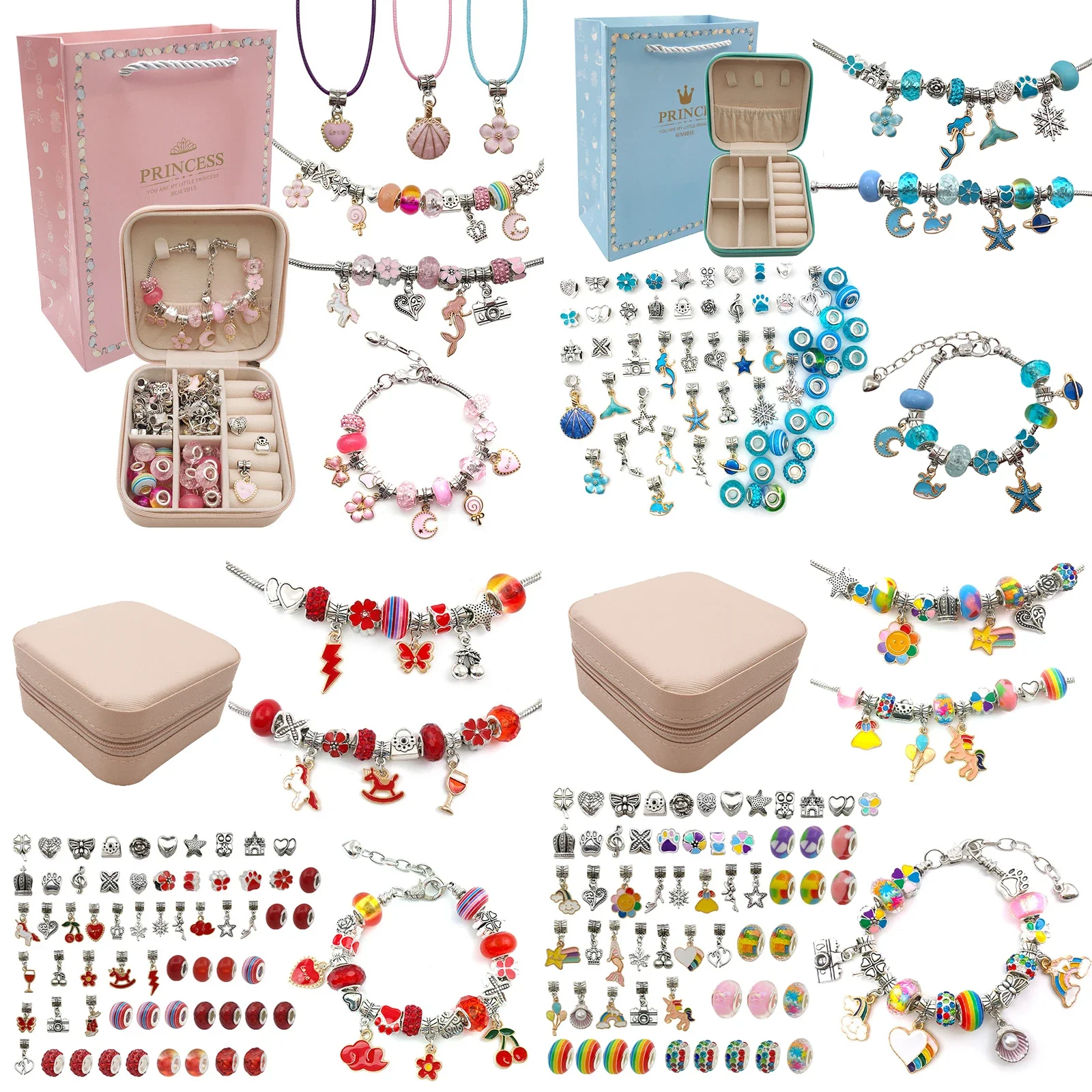 Charm Bracelet Making Kit for  - Jewelry Making Kit For Kids 评论和价格