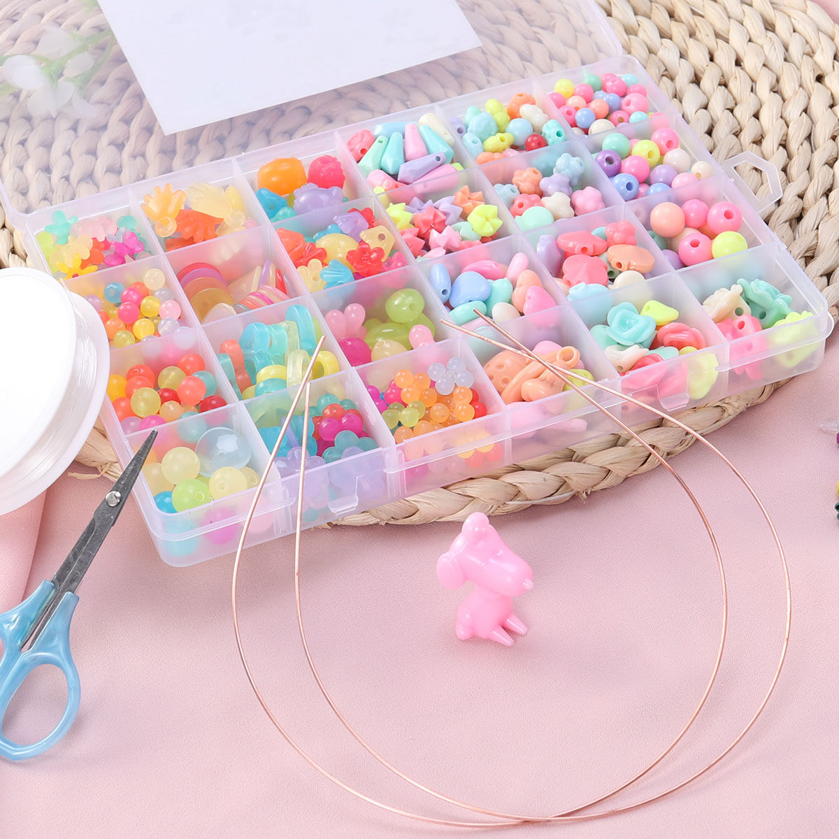 520Pcs Jewelry Beads Set Kids  - Jewelry Making Kit For Kids 评论和价格
