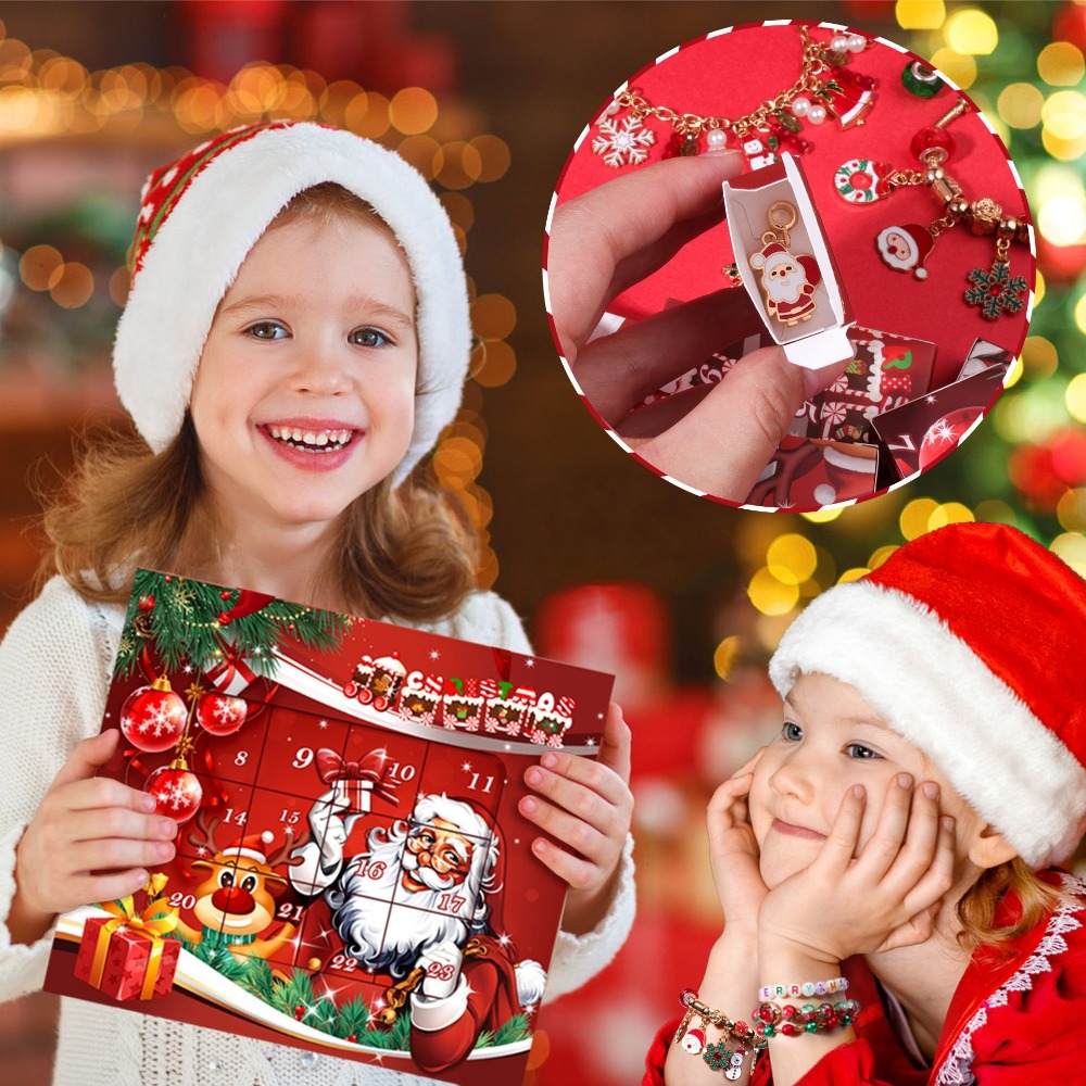 Christmas Advent Calendar Char - Jewelry Making Kit For Kids 评论和价格
