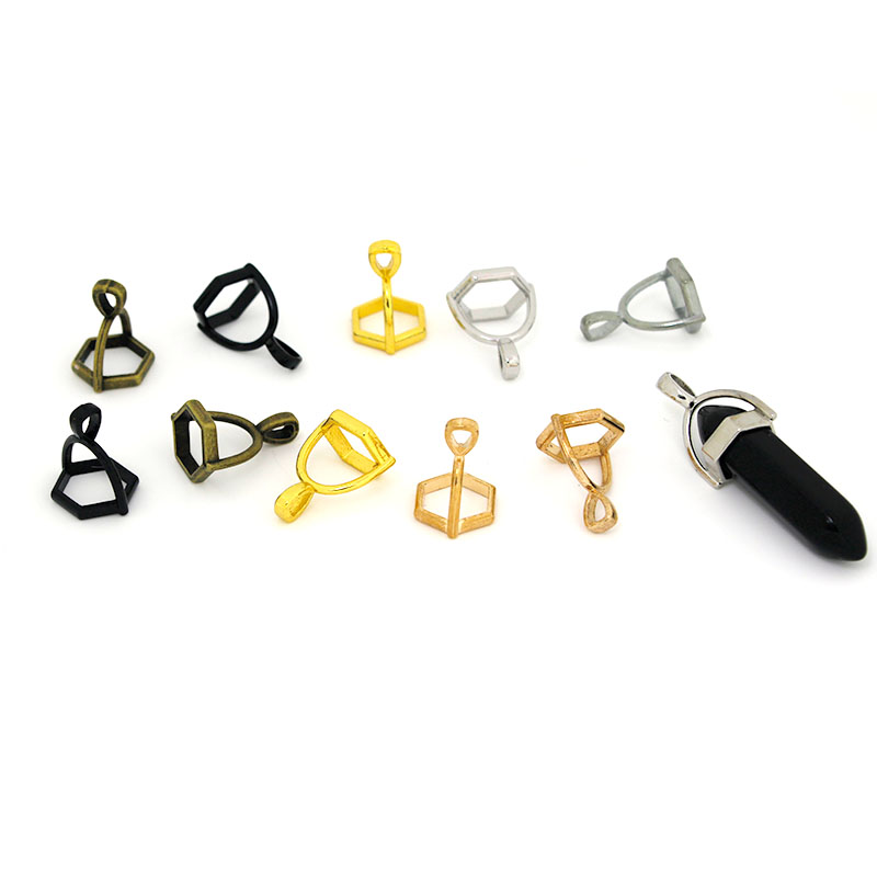 20Pcs Hexagonal Gemstone Cap N - Jewelry Making Materials 评论和价格