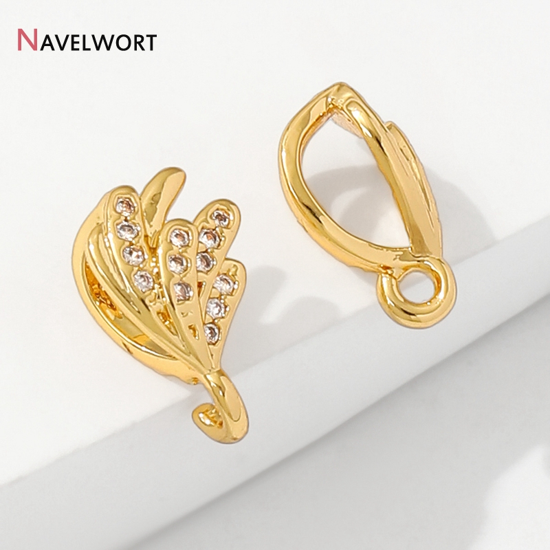 18K Gold Plated Brass With Zir - Jewelry Making Materials 评论和价格
