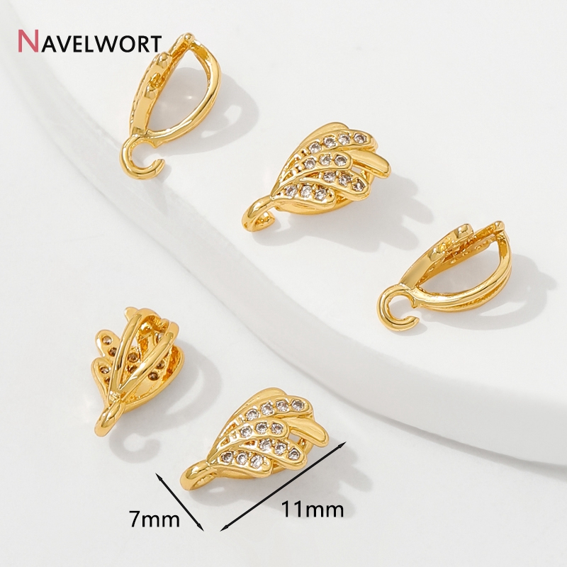 18K Gold Plated Brass With Zir - Jewelry Making Materials 评论和价格
