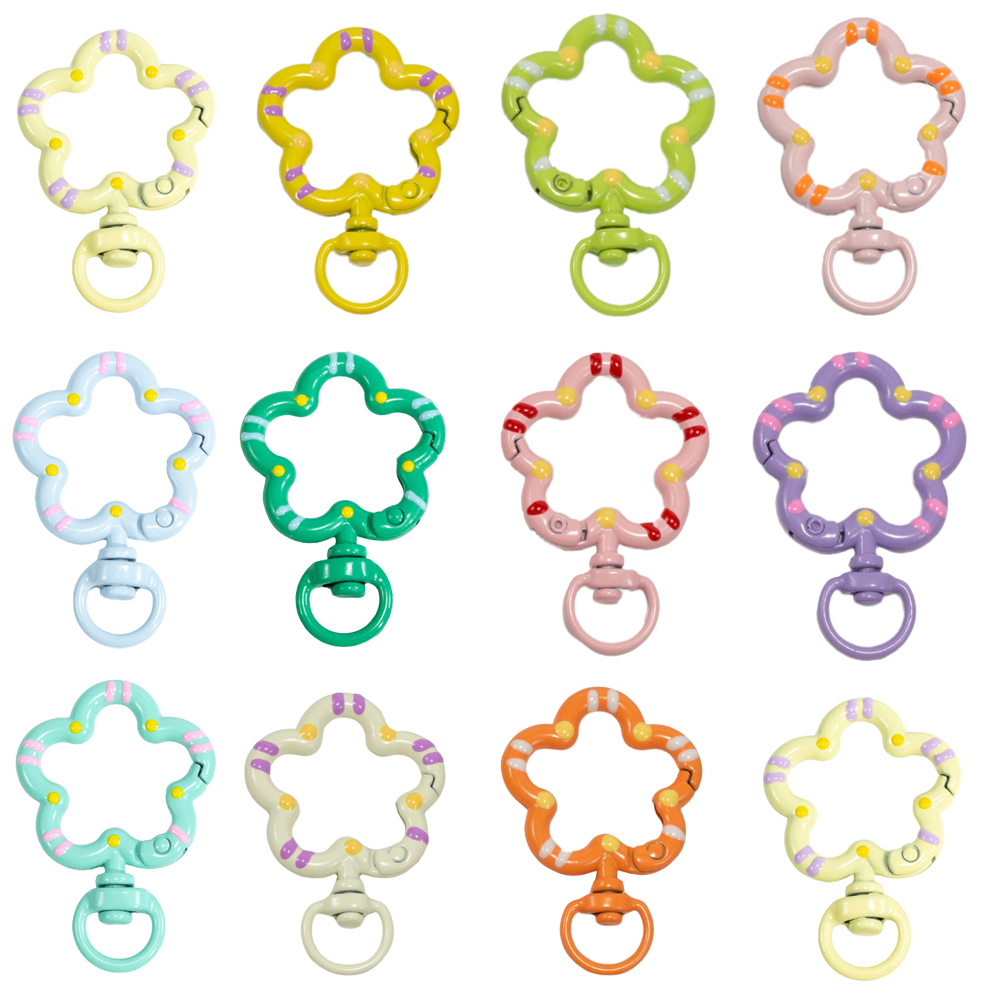 5pcs Flower Metal Lobster Claw - Jewelry Making Materials 评论和价格