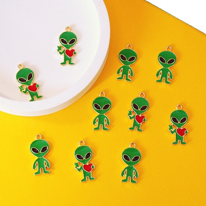10pcs Simple Alien Alloy Drip  - Jewelry Making Birthday Party 评论和价格