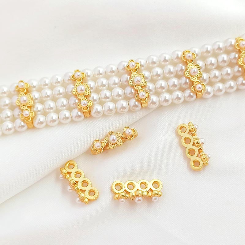 5 Pieces Dummy Gold Four Hole  - Jewelry Making For Dummies 评论和价格