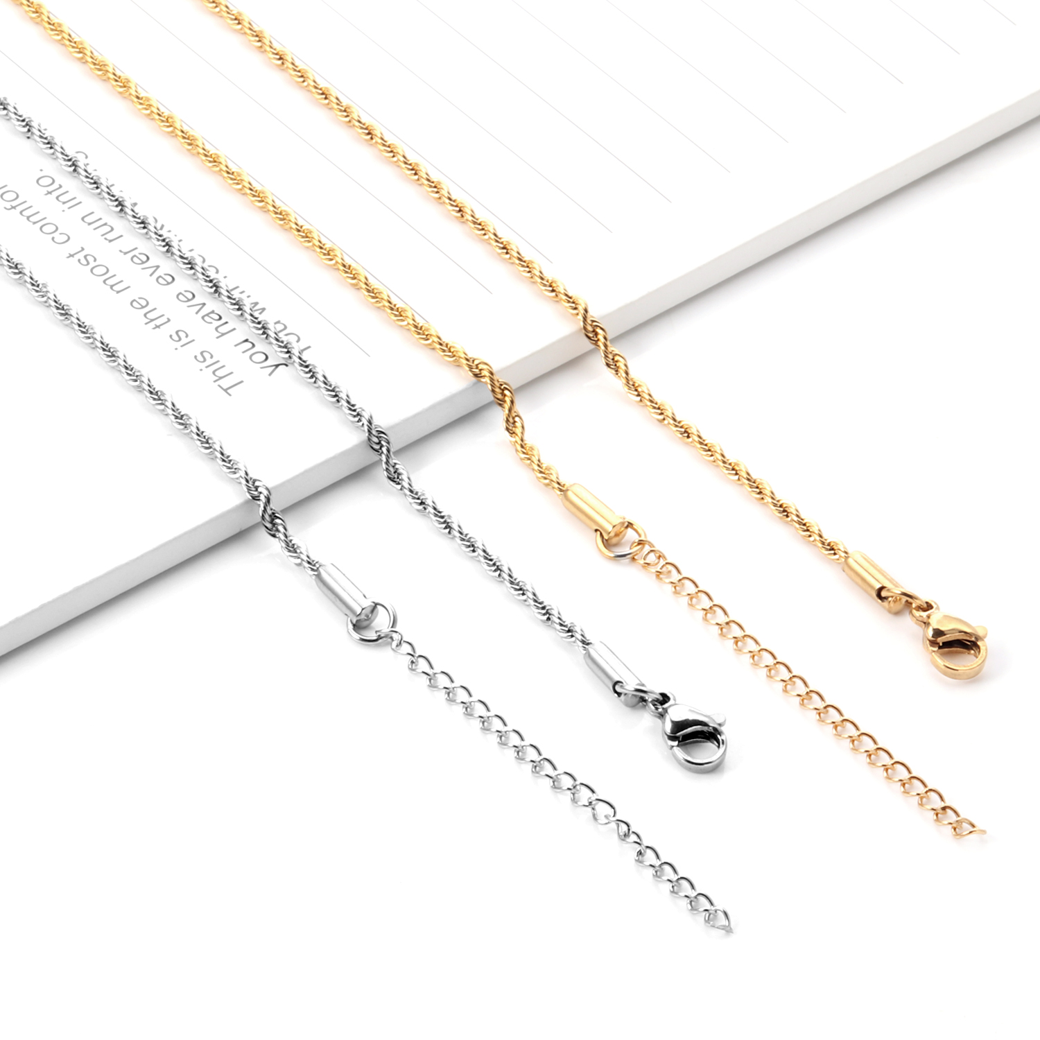 10pcs 2mm 45+5cm Rope Necklace - Jewelry Making Singapore 评论和价格