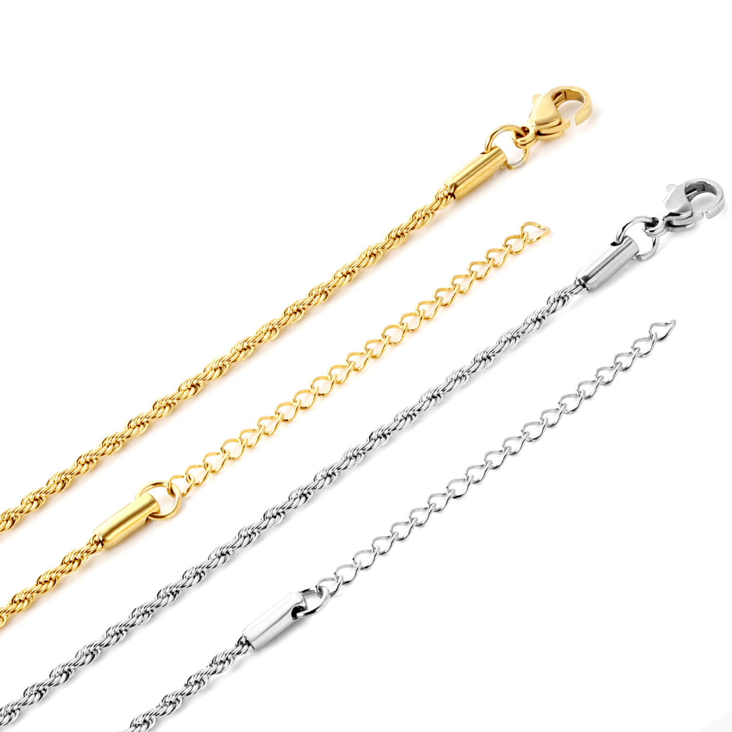 10pcs 2mm 45+5cm Rope Necklace - Jewelry Making Singapore 评论和价格
