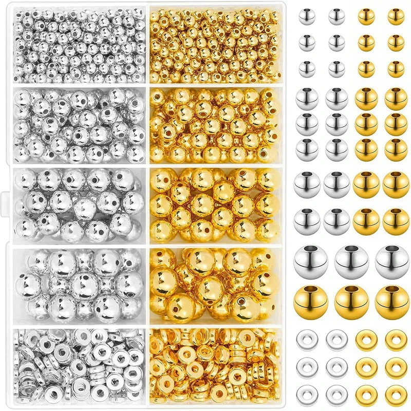 1000pcs Golden Spacer Beads Ki - Jewelry Making Online 评论和价格