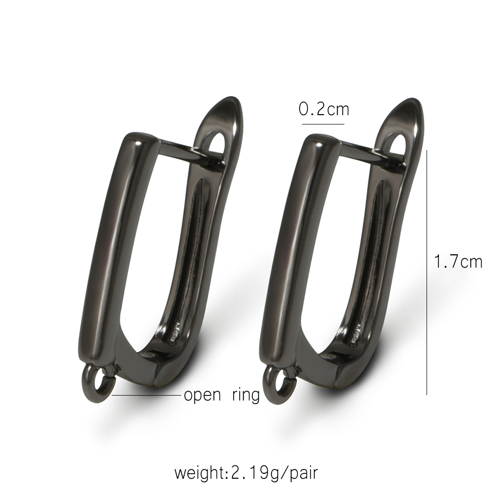 YANASI 1 Pair Gun Black  Brass - Jewelry Making Materials 评论和价格