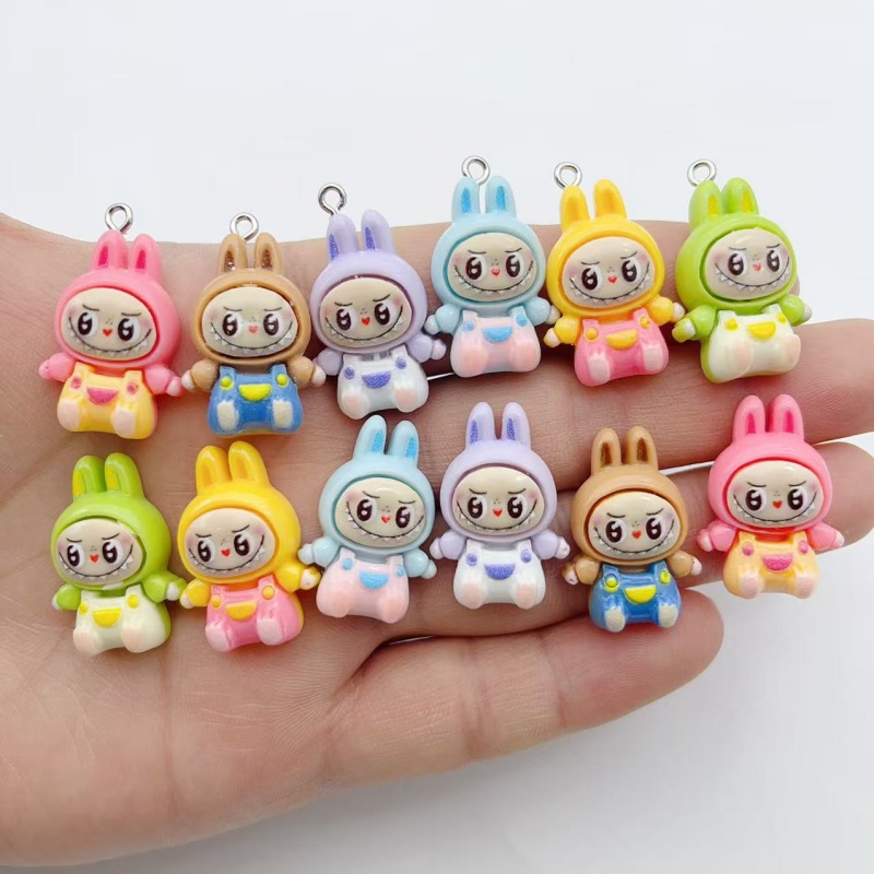 10Pcs Kawaii Rabbit Strawberry - Jewelry Making Party 评论和价格