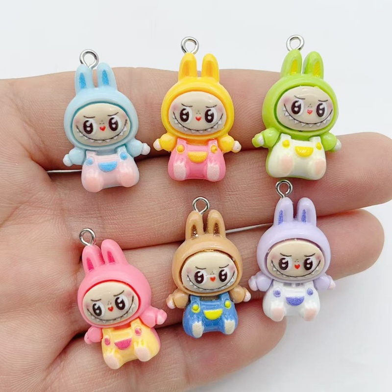 10Pcs Kawaii Rabbit Strawberry - Jewelry Making Party 评论和价格