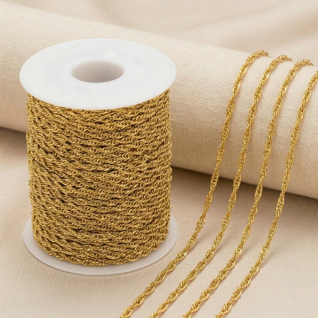 2Meters Gold Stainless Steel J - Jewelry Making Singapore 评论和价格