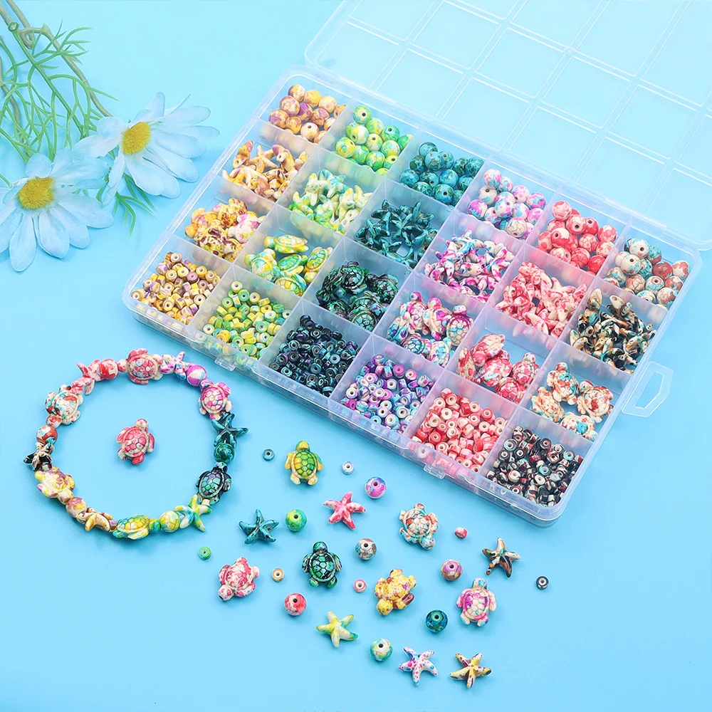 6/46/558pcs Multi-color Turquo - Jewelry Making Birthday Party 评论和价格