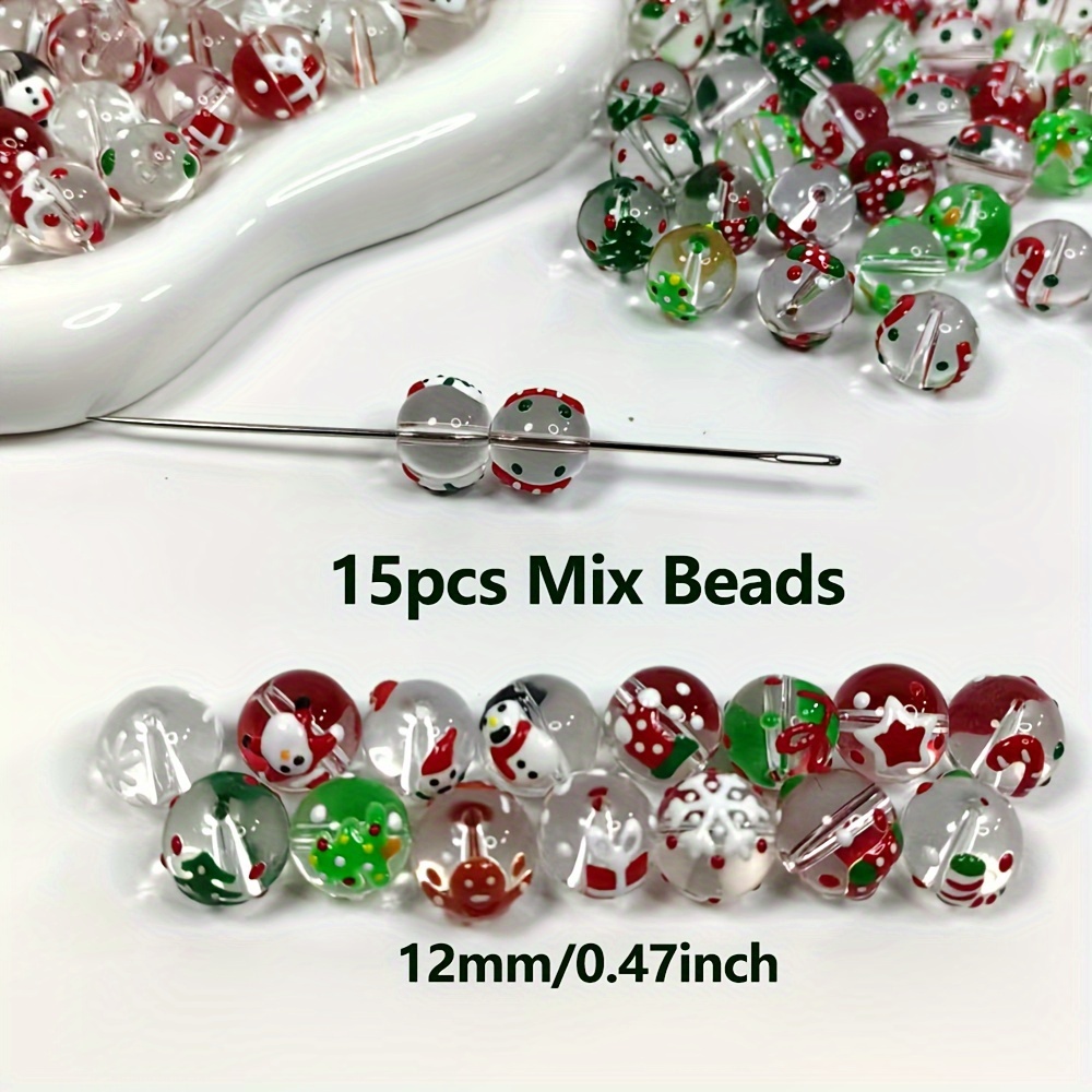 15Pcs 12mm Christmas transpare - Jewelry Making Event 评论和价格