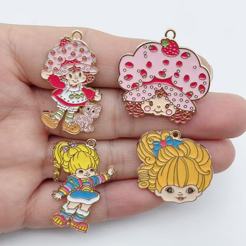 10pcs Cute Little Girl Enamel  - Jewelry Making Party 评论和价格