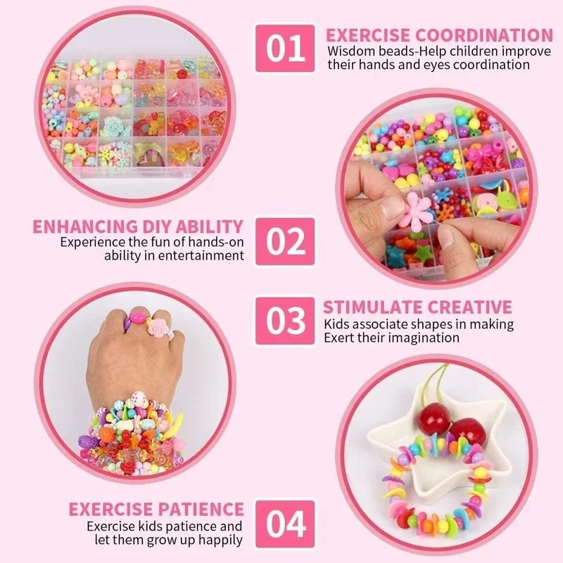 Girls DIY Bead Set Jewelry Mak - Jewelry Making Kit For Kids 评论和价格